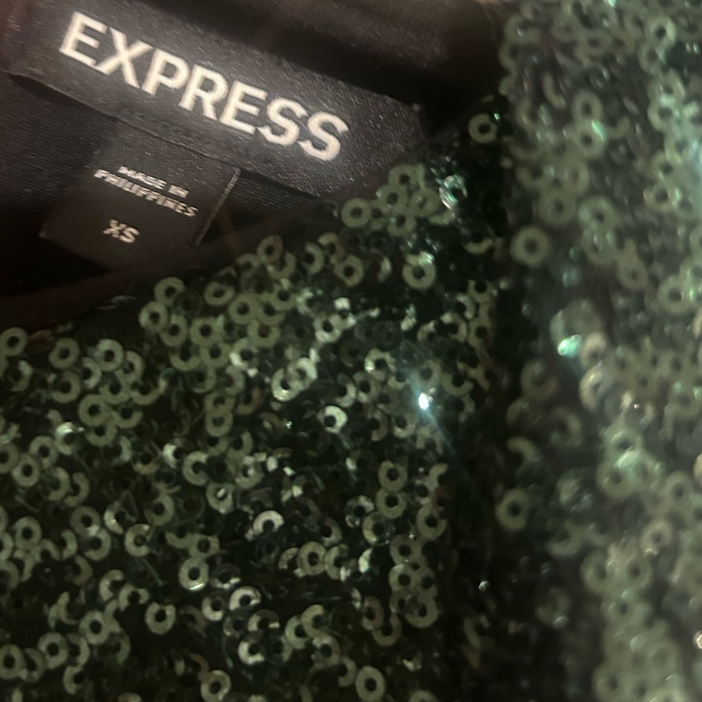 Emerald Green Sequin Bodysuit EXPRESS